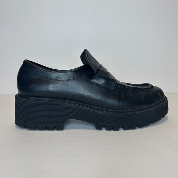 Steve Madden Shoes - Steve Madden Malvern Loafers Womens 8.5 Black Chunky Platform Lug Sole MALV02S1